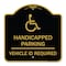Signmission Handicapped Parking Vehicle Id Required Handicapped Heavy-Gauge Alum Sign, 18" x 18", BG-1818-23912 A-DES-BG-1818-23912 - alternate 1